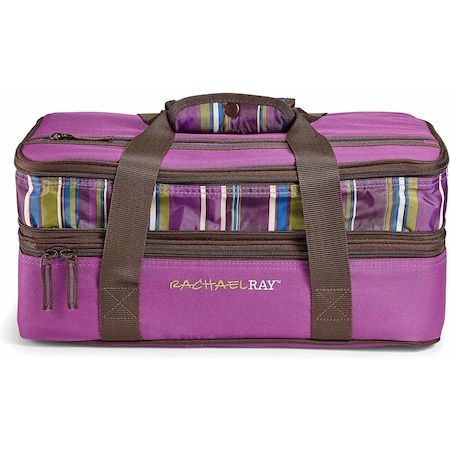 Medport Medport 5051RR1636 Rachael Ray Expandable Lasagna Lugger Stripe; Purple 5051RR1636